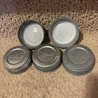Original Not Used Ball Atlas Zinc Jar lids Vintage 5 Milk Glass Liners Canning