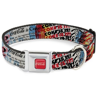 Dog Collar CKAA-DRINK COCA-COLA Logo Full Color Red/White COKE IS IT! Pop Art Co