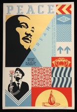 SHEPARD FAIREY hand signed Dreams Of Peace Martin Luther King Jr 2026 obey giant