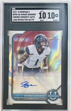 Ahmad “Sauce” Gardner RC 2021 Bowman U LAVA REFRACTOR  /199 SGC 10 AUTO 10 Colts
