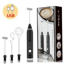 Electric Milk Frothers Handheld Wireless Blender USB Mini Coffee Maker Whisk Mix