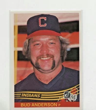 1984 Donruss MLB Baseball #590 Bud Anderson Cleveland Indians