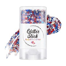 Patriotic Glitter Stick 15g Waterproof Sparkling Face Makeup Body Glitter Stick