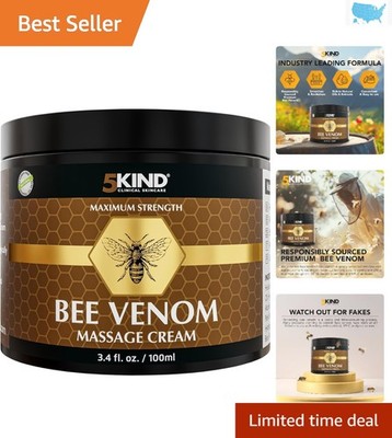 Organic Bee Venom Cream - Fast-Absorbing Relief for Joints & Muscles - 3.4 Oz