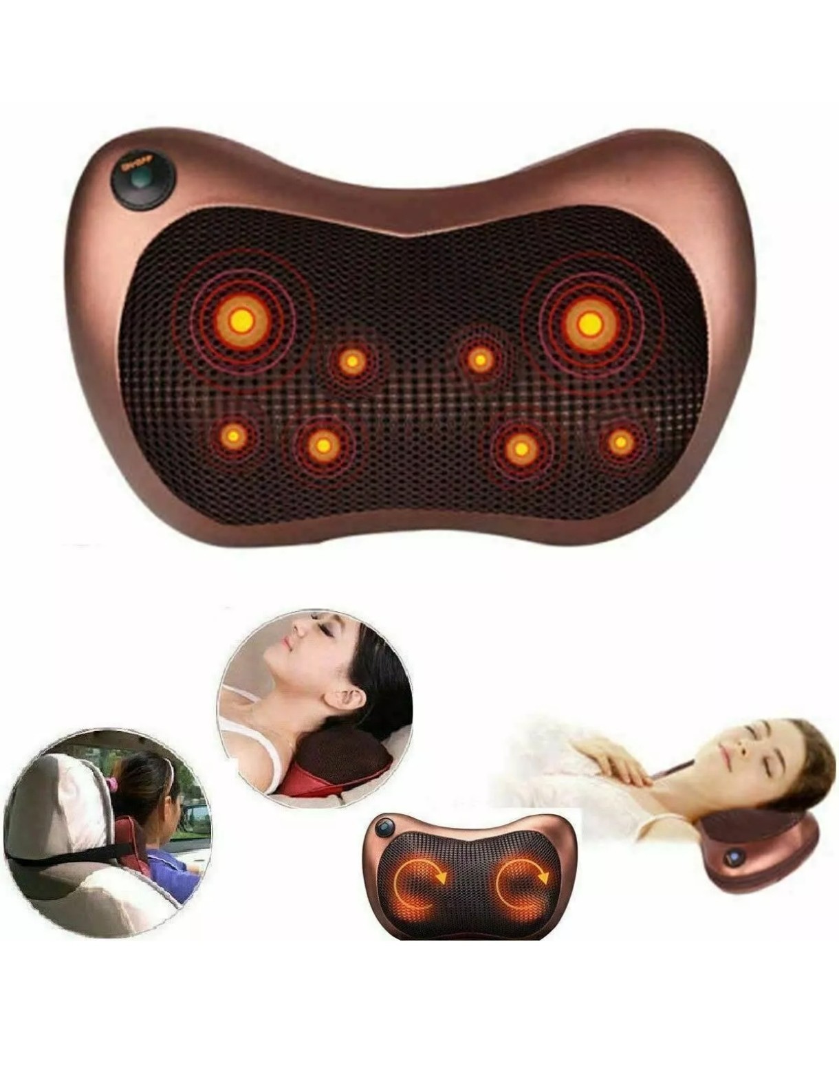 Cuscino Massaggiante Shiatsu Cervicale 8 Nodi - Offerta Casa e Auto
