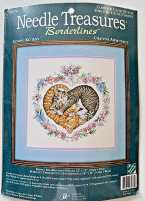 Cats Needle Treasures Counted Cross Stitch Kit  Loving Kittens New Sealed