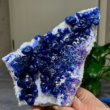 352G Natural Blueberry Fluorite Quartz Cluster Crystal Mineral specimen Healing