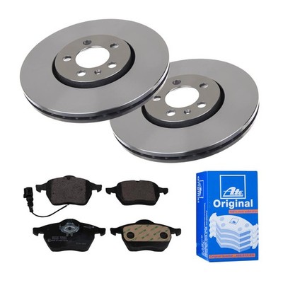 ATE BREMSSCHEIBEN Ø288MM + BREMSBELÄGE VORNE FÜR AUDI A3 SKODA OCTAVIA II VW 