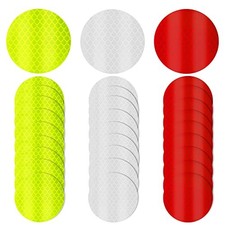 Abeillo 30 Pcs Warning Reflective Stickers Safety Reflective Sticker Round