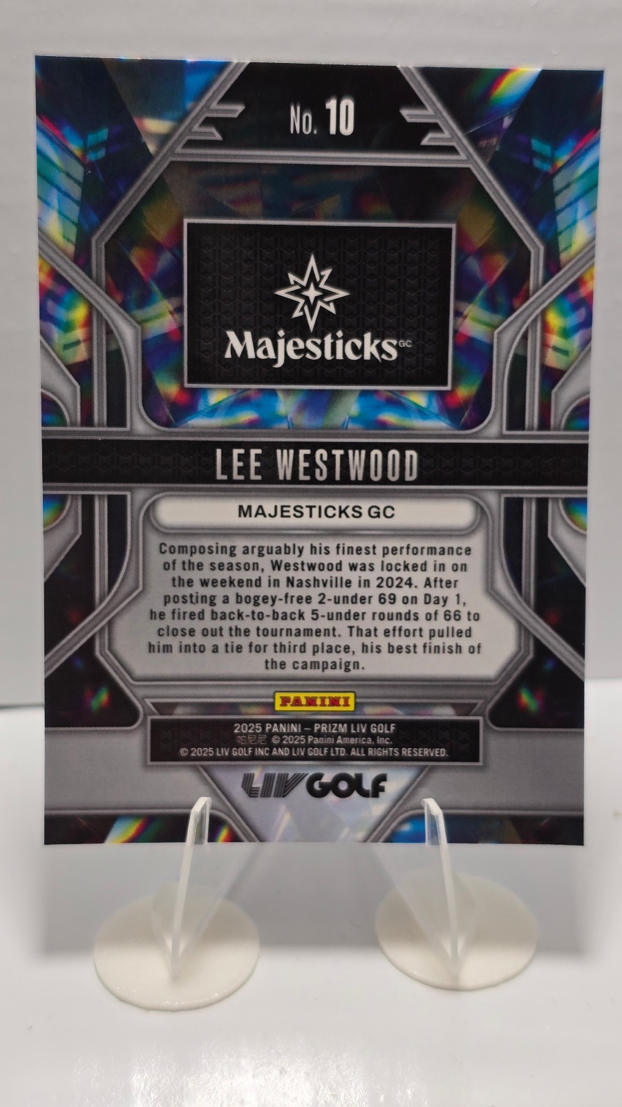 2025 Panini Prizm Liv Golf - Prizmatic Lee Westwood #10 thumbnail 2
