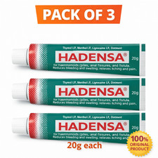 Hadensa Herbal Ointment 20g x 3  Natural Relief for Hemorrhoids Free shipping
