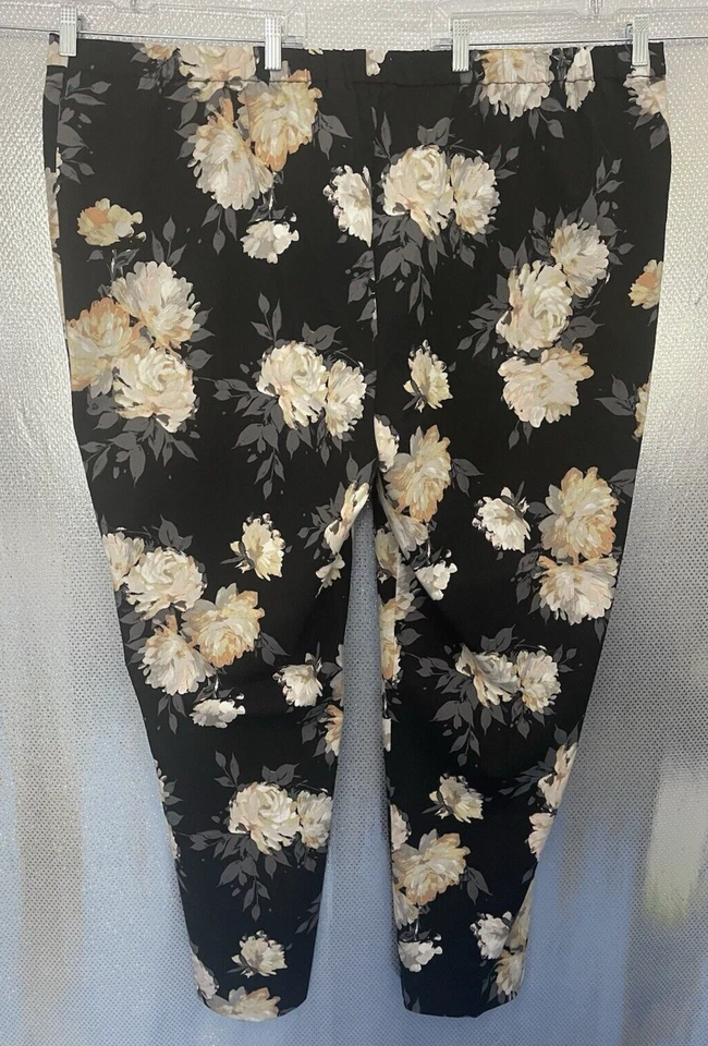 Isaac Mizrahi Live! Pantalones Mujer Plus 30W Alto Arte Boho Pierna Ajustada Pull On Foto 2 de 4