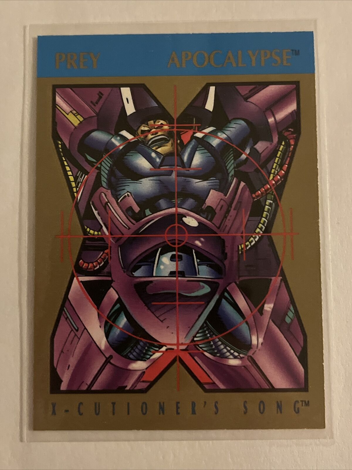 1992 X-CUTIONER'S SONG MARVEL COMIC BOOK CARD INSERT - # 3 APOCALYPSE (PREY)