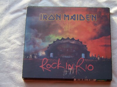 IRON MAIDEN-'' ROCK IN RIO'' 2 x CD 1ST PRESS 2002 ENHANCED SLIPCASE