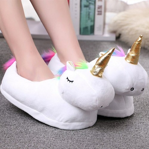 Unicornio Zapatos Interior Mujeres Invierno Hogar Talla Animal Regalo Mujeres | eBay