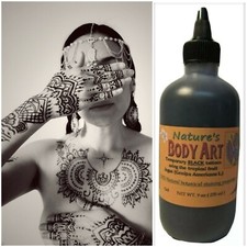 Black Jagua Fruit Tattoo Gel 9oz -Made Fresh in USA-Ready to use like henna-