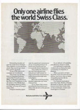 Swiss Air: We Fly The World Swiss Class 1979 Vintage Print Advertisement