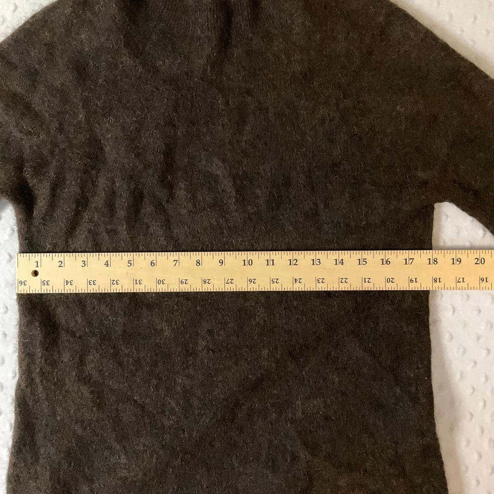 Max Studio brown/grey Long Sleeve Crew Neck Sweater Medium Mohair Blend - Image 4 of 4