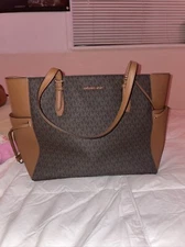 Michael Kors Gilly Large Brown Signature Tote Bag