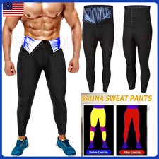 Pantalones de sauna para sudar para hombre térmicos adelgazantes leggings modelador corporal quemador de grasa