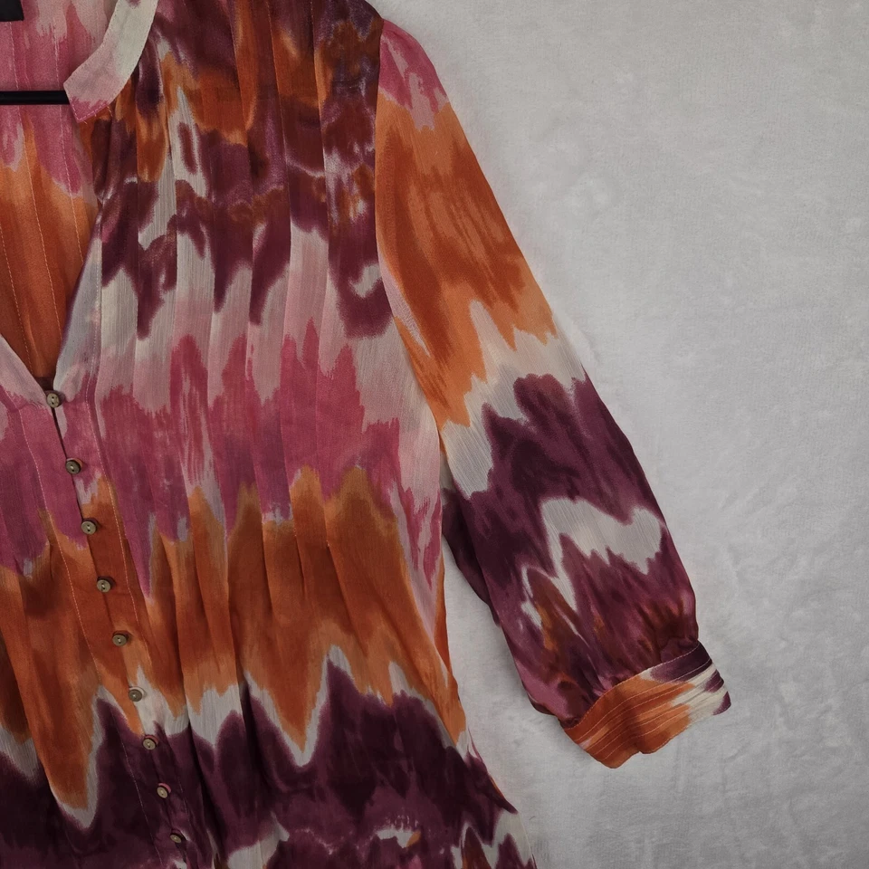 Туника на пуговицах Cynthia Steffe цветной художественный галстук краситель стиль размер XS - Изображение 4 из 4