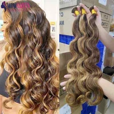 P4/27 Highlight Body Wave 3/4 Pcs Brazilian Hair Bundles Human Hair Extensions