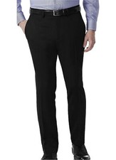 Kenneth Cole Reaction Mens Slim-Fit Stretch Dress Pants Black Size 32x30