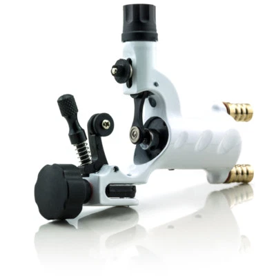 TATTOOCHEST Rotary Profi Tattoomaschine Tattoo Gun Weiß - White Adjustable Shader - Liner