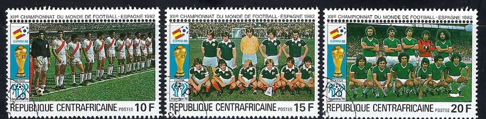 Central African Republic 1981 12v. CTO NH Soccer World Championship Spain '82 - Image 2 of 4