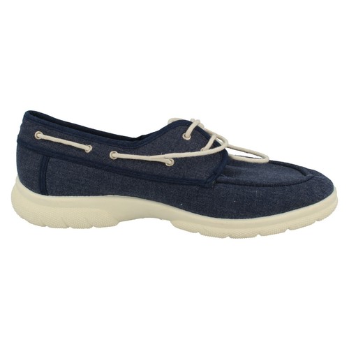 Mens Easy B Denim Navy Canvas Lace Up Wide Fitting Deck Shoes Ken eBay