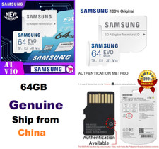 GENUINE SAMSUNG EVO 64GB U1 Memory Micro sd MicroSd EVO PLUS  Carte 64 GB