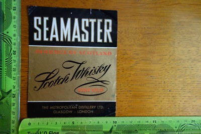 Alter Aufkleber Genuss Nahrung Getränke Etikett Seamaster Scotch Whisky Fine Old
