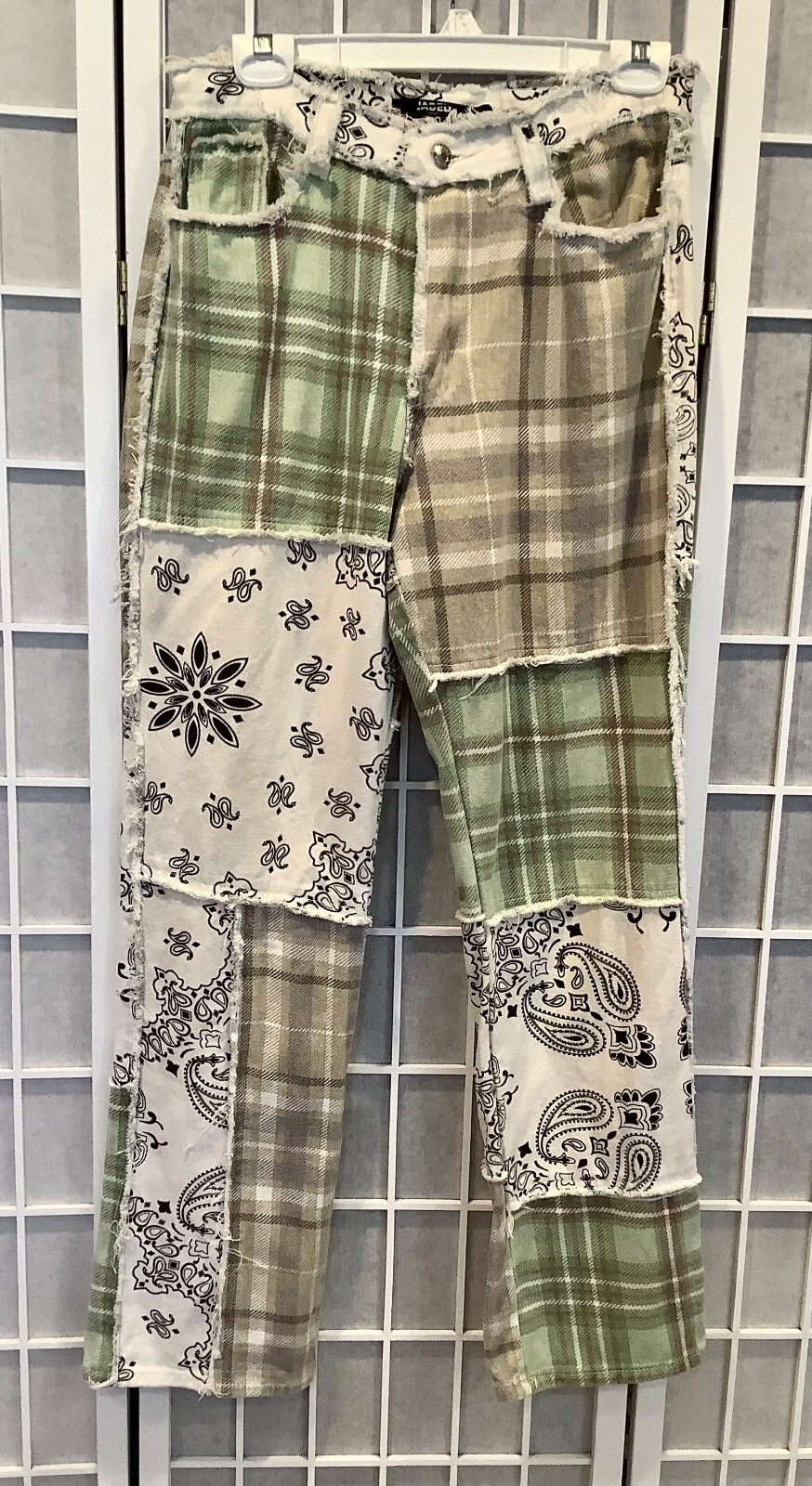 Jaded London Patchwork Patch Relaxed Straight Leg… - image 1