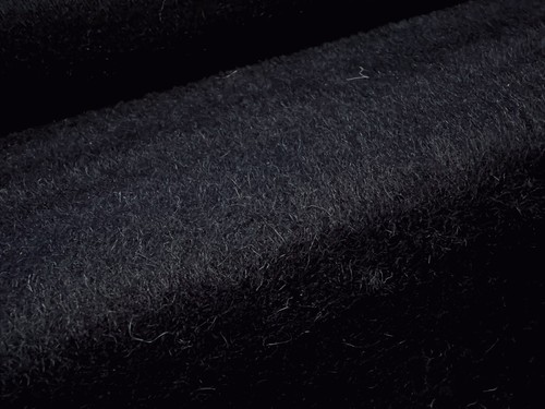 Wool Blend Heavyweight Mouflon Fabric, Per Metre - Plain - Black - Last Piece! - Picture 2 of 3