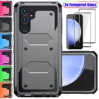 For Samsung Galaxy S23 FE 5G Cell Phone Case Cover with Glass Screen Protector