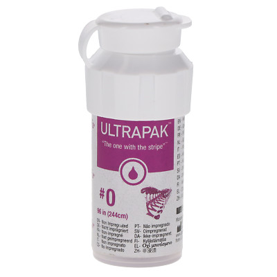 Ultradent 131 Ultrapak Retraction Cord Plain Knitted #0 Thin Purple 96''