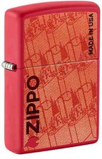 Zippo Made in USA Design Red Matte Color Image 46487