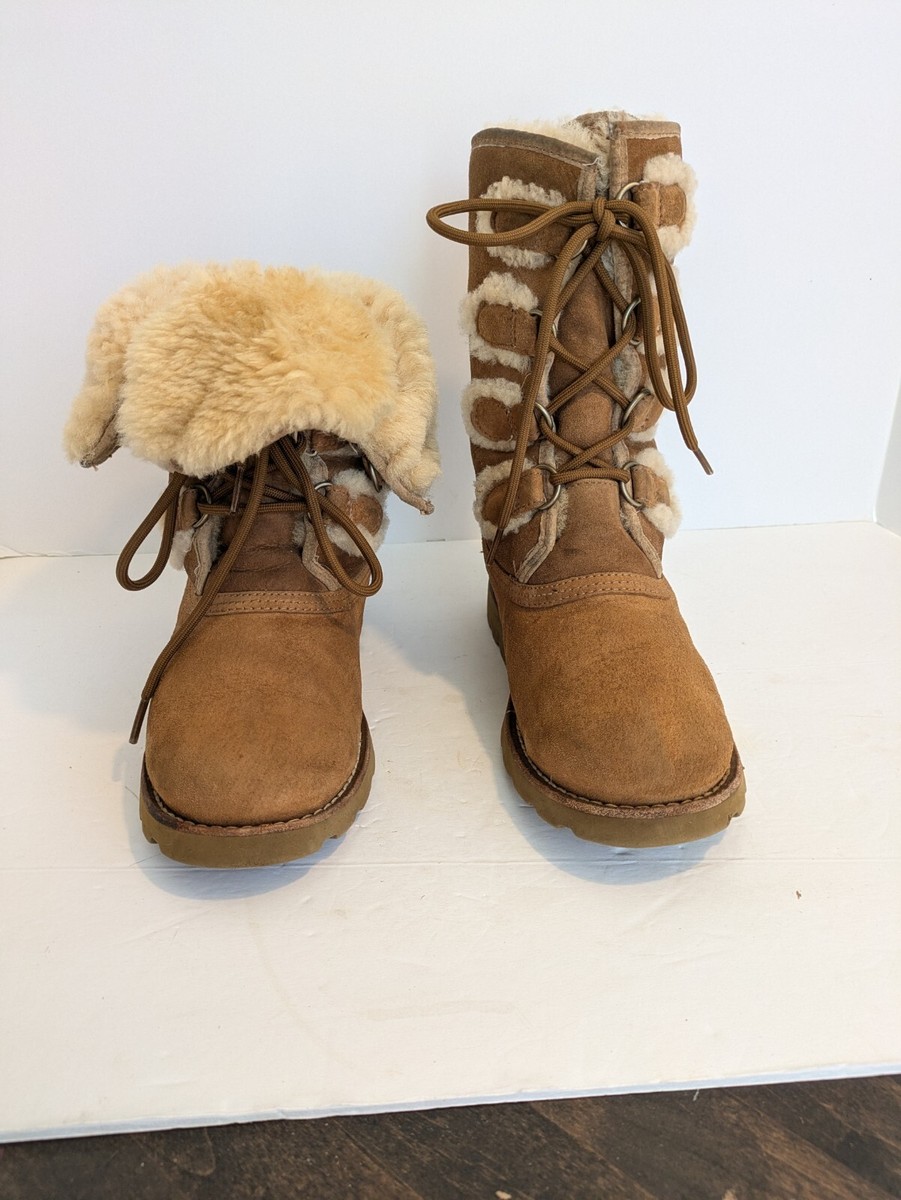 UGG Australia Womens Rommy 3219 Suede Mid Calf Brown Snow Boots Size US