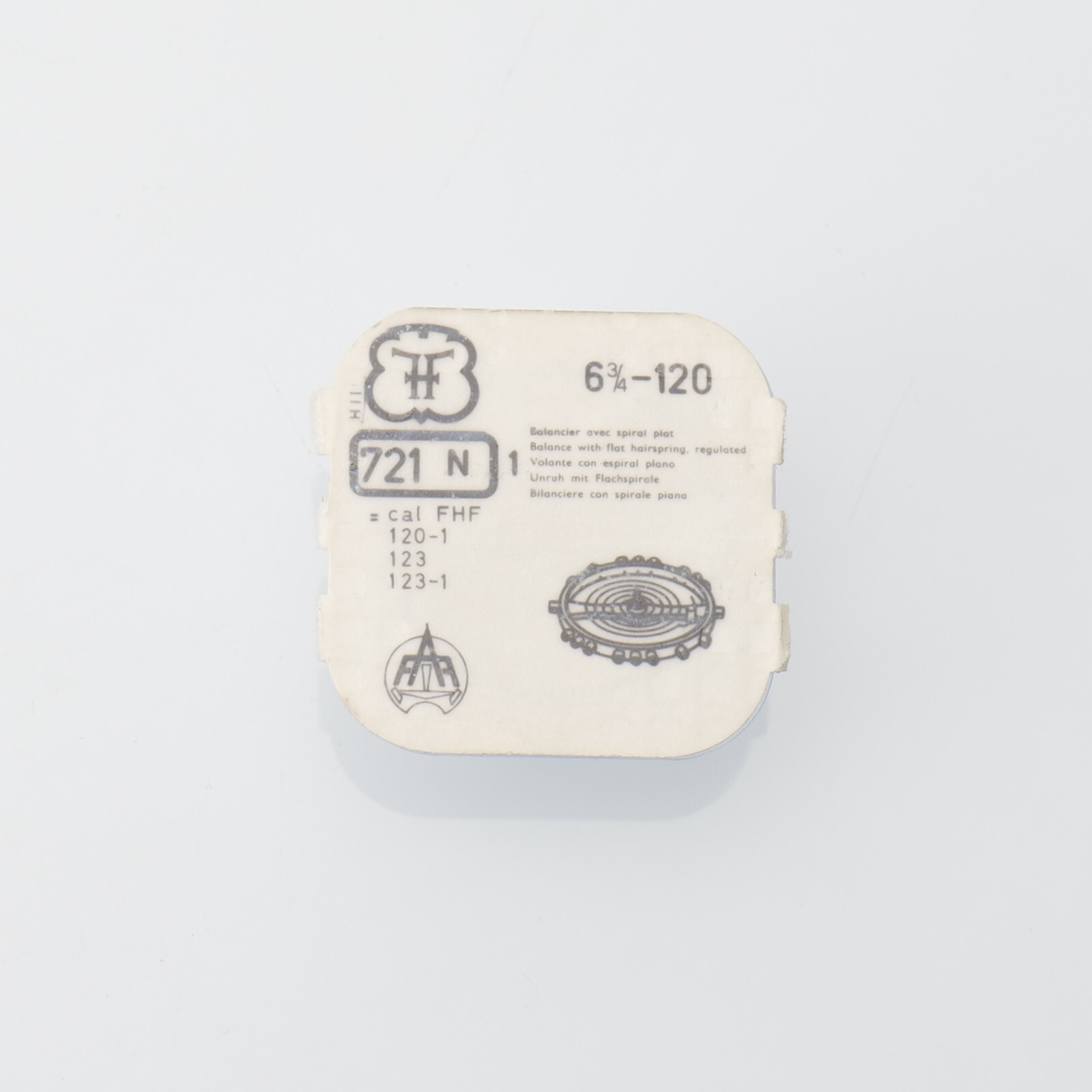 NOS FHF Cal 120 Watch Balance Complete Part New Old Stock Watchmakers Parts