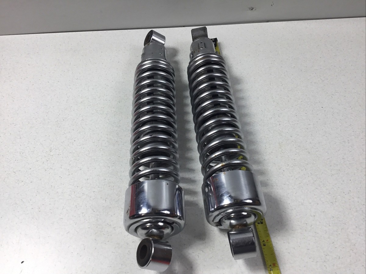 2 OEM Harley Davidson SHOWA XLHXLS Rear Schocks Chrome 14” | eBay
