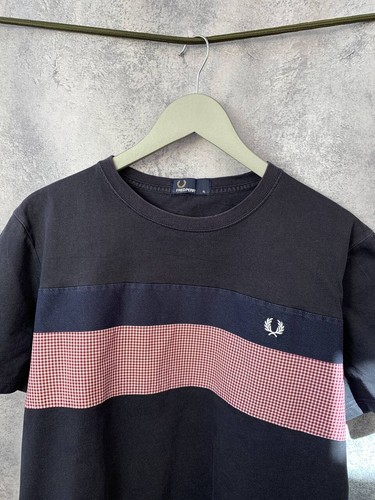 Fred Perry Striped T-Shirt Vintage 90s - Picture 5 of 11