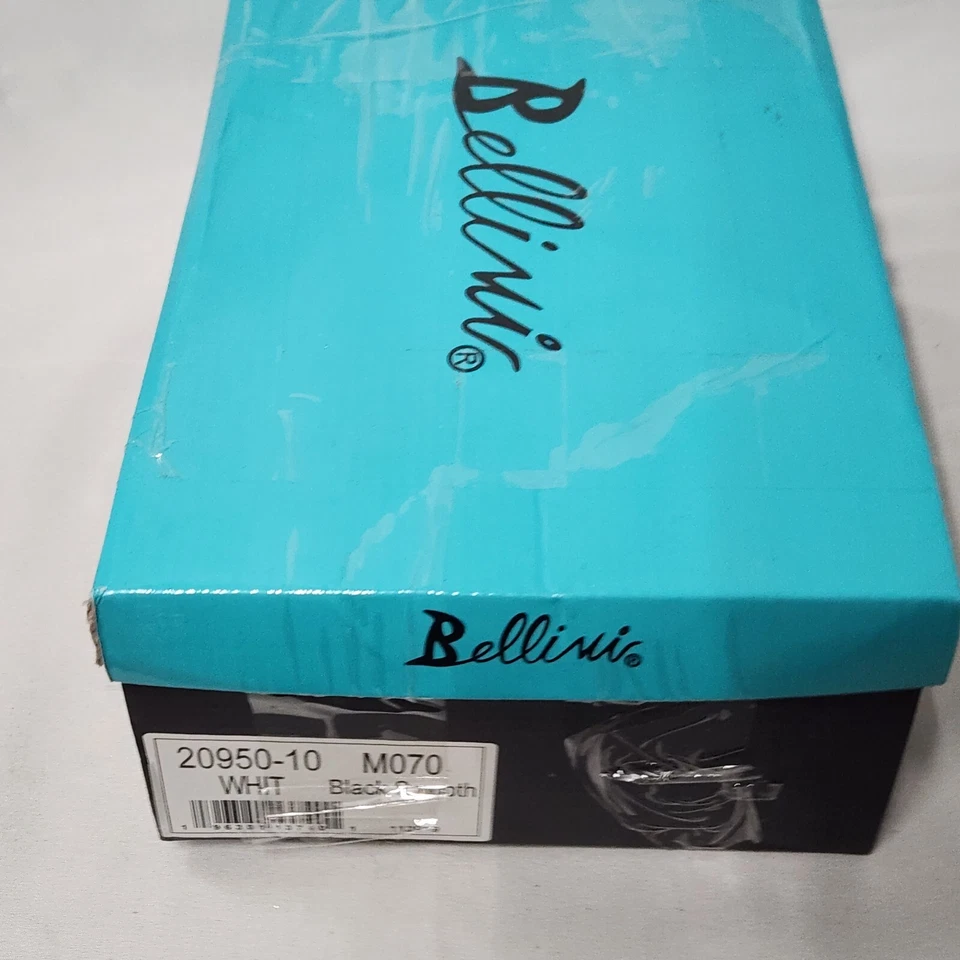 Talla 7 - Sandalia de cuña Bellini blanca para mujer - negra Foto 3 de 4