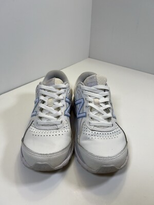 New Balance 840 V3 Walking Shoe, White/Light Blue Women's