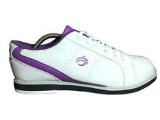 BSI Women's Classic White/Purple Bowling Shoes Rt  Lft Hand  Size 9.5