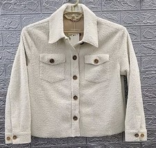 New Chelsea&violet Shearling 4 Button Jacket W/pockets Cream Size Medium