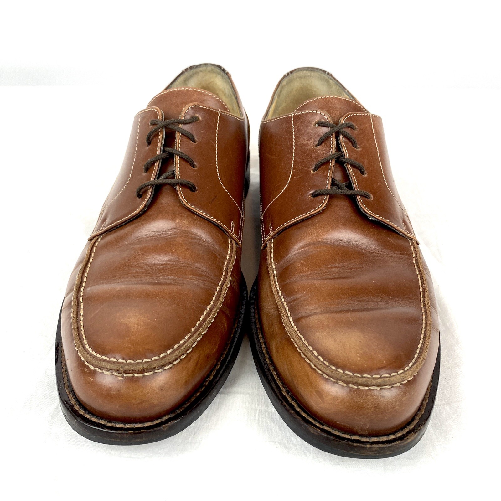 SAOLA Scarpe eleganti da uomo Johnston & Murphy marroni in pelle stringate taglia 9 M Italia