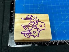 Wild Flowers Daisies - Nos 3" Rubber Stamp For Crafting And Card Making