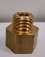 Brass Straight Adapter 1" BSPT Female x 3/4" NPT Male