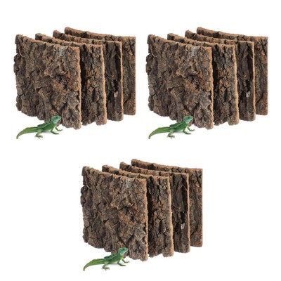  3pcs Reptile Enclosure Cork Background For Gecko Lizard Tortoise Frog Bearded