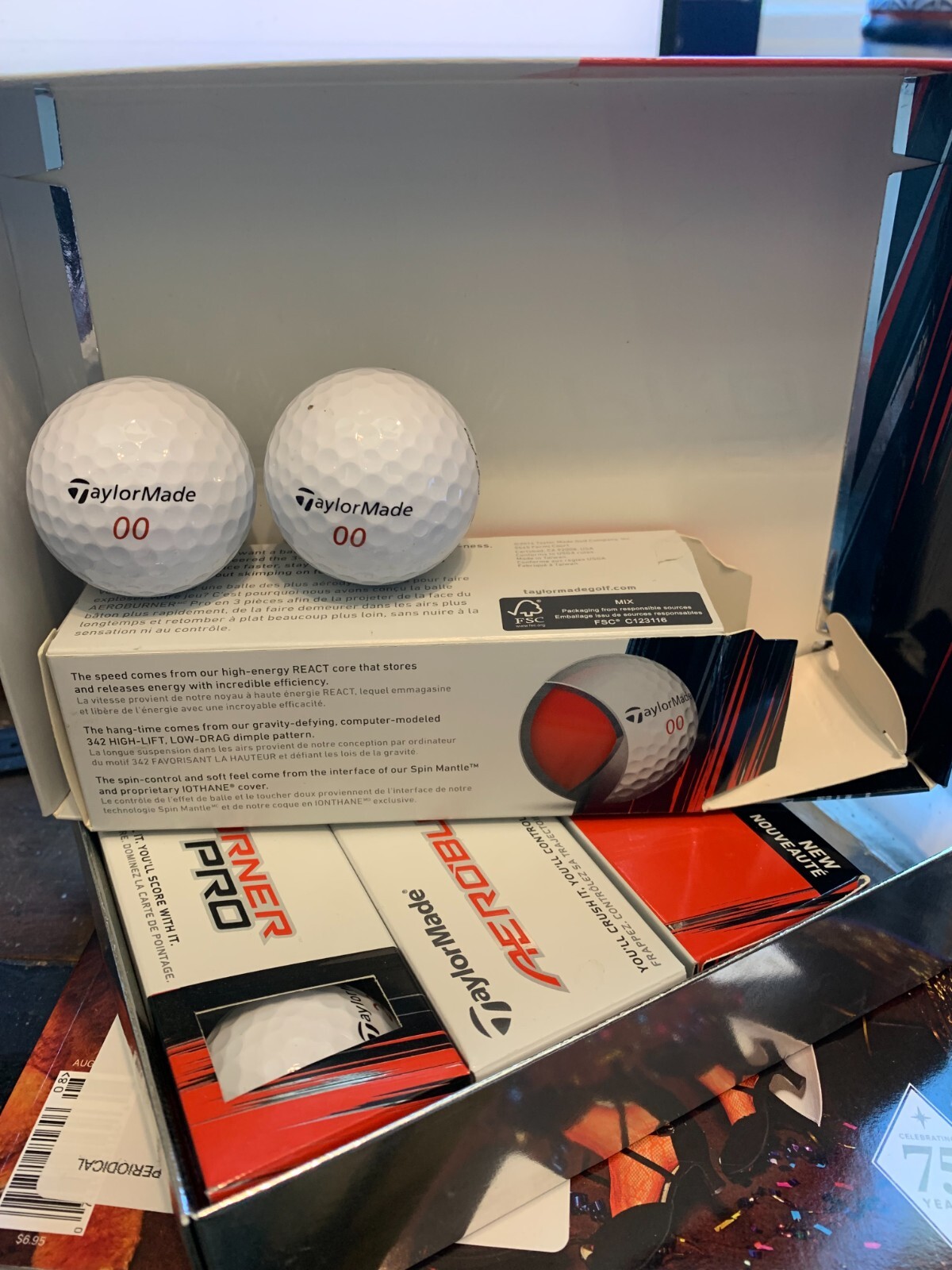 TaylorMade AeroBurner Pro Golf Balls 11 total 3 sleeves New In Box + 2 new